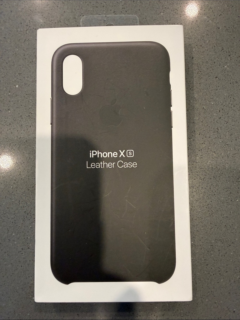 Apple iPhone XS Leather Case - Black
